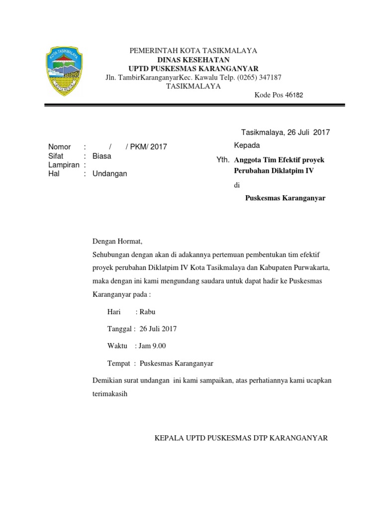 90 Contoh Undangan Biasa Terbaik