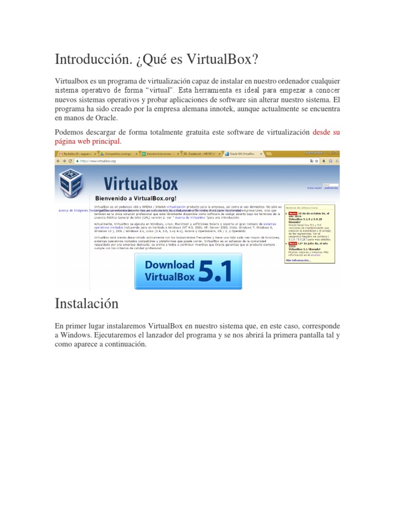 Introducción VirtualBox | PDF | Windows 7 | Microsoft Windows