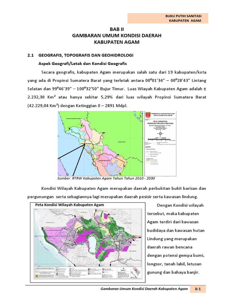 04 BAB II Gambaran  Umum  Kabupaten  Agam docx