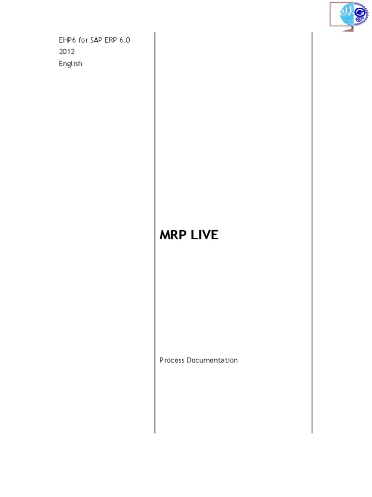 MRP Live Configuration Guide in SAP | PDF | Graphical User Interfaces ...