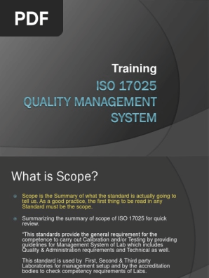 ISO 17025:2005 Training 