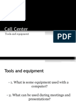 Call Center - Tools and Equipment