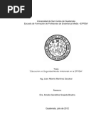 Tesis de Educacion de Seguridad de Medio Ambiente