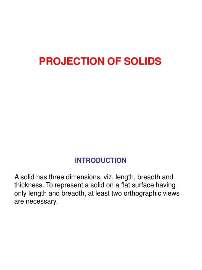 Projections of Solids Explained | PDF | Cartesian Coordinate System ...