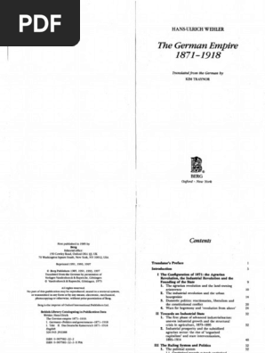 Hans Ulrich Wehler The German Empire 1871 1918 Berg 1985 Pdf Prussia Nobility