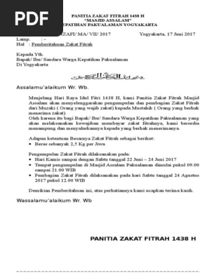 Panitia Zakat Fitrah 1429 H