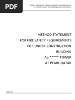 Method Statement For Fire Safety Requirements For Under-Construction Building