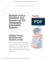 Multiple Choice Questions and Answers On GIS (Geographic Information System)