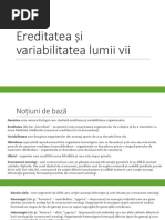 Ereditatea Si Variabilitatea Lumii VII