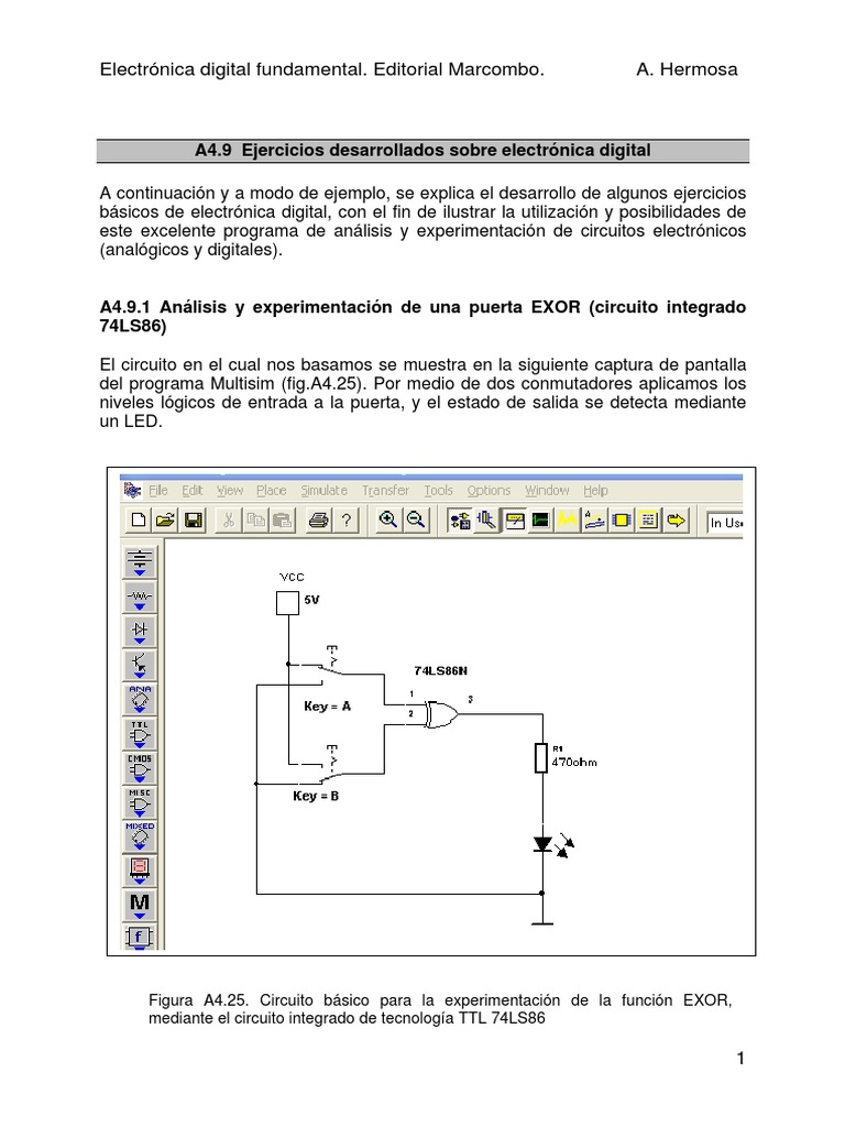 Actividades 1 Con MULTISIM | PDF | Puerta lógica | Electrónica