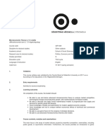 Microeconomic Theory 2 Syllabus