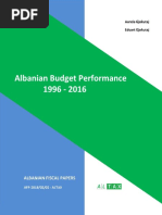 Albanian Budget Performance, 1996 - 2016