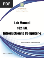 HAL 102 - Lab