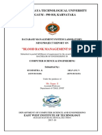 "Blood Bank Management System": Visvesvaraya Technological University Belgaum - 590 018, Karnataka