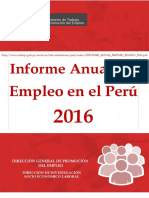 Informe Anual Empleo Enaho 2016