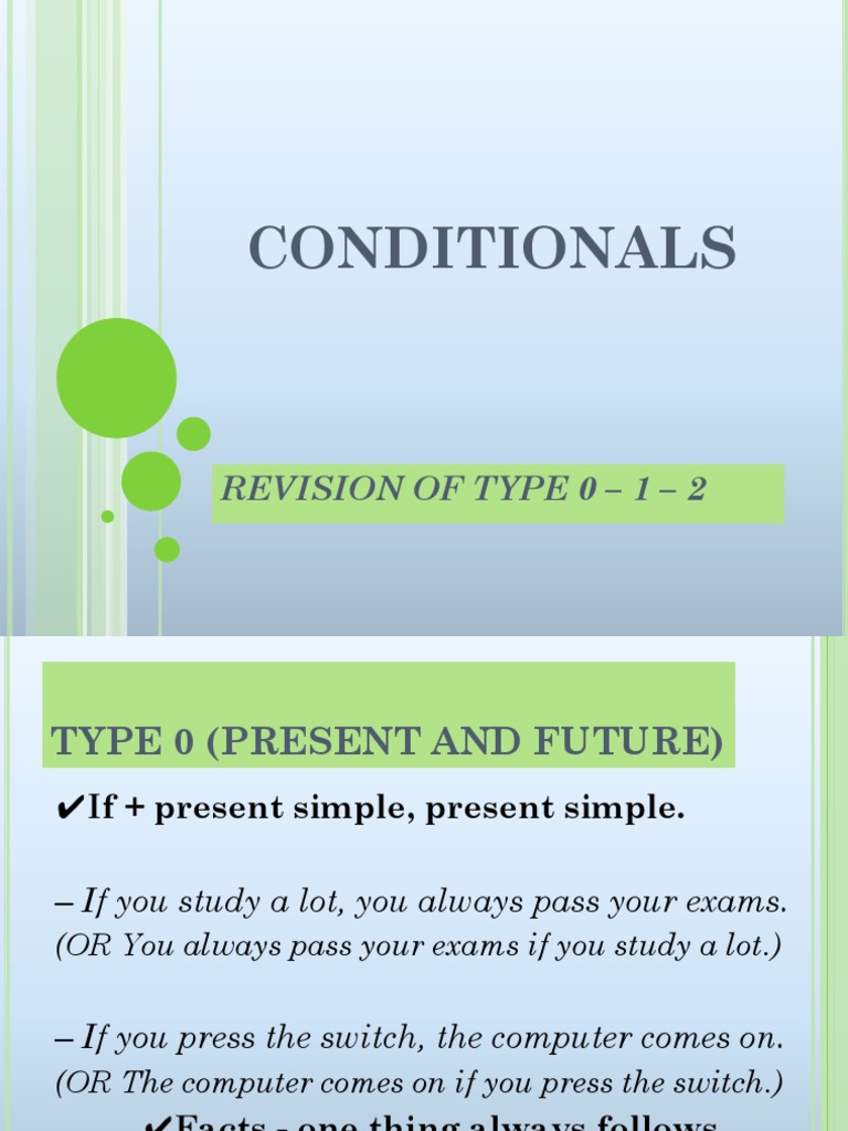 Conditionals - Type 0 1 | PDF | Nature