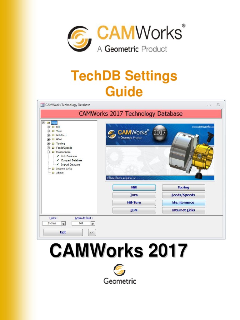 CAMWorks TechDB Settings Guide PDF | PDF | Microsoft Access | Microsoft ...