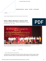 Ethnic Affairs Ministers in Burma 2016