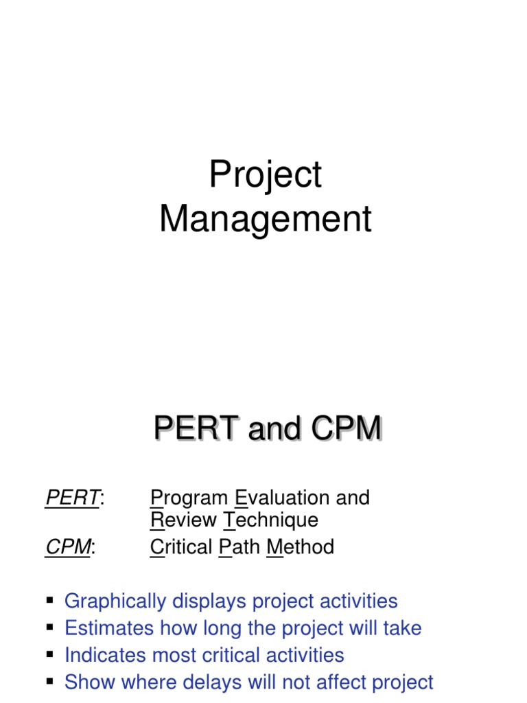 CPM Pert Final | PDF | Systems Theory | Mathematical And Quantitative ...