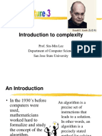 Introduction To Complexity: Prof. Sin-Min Lee Department of Computer Science San Jose State University