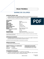 Ficha Técnica Del Barniz Paracas