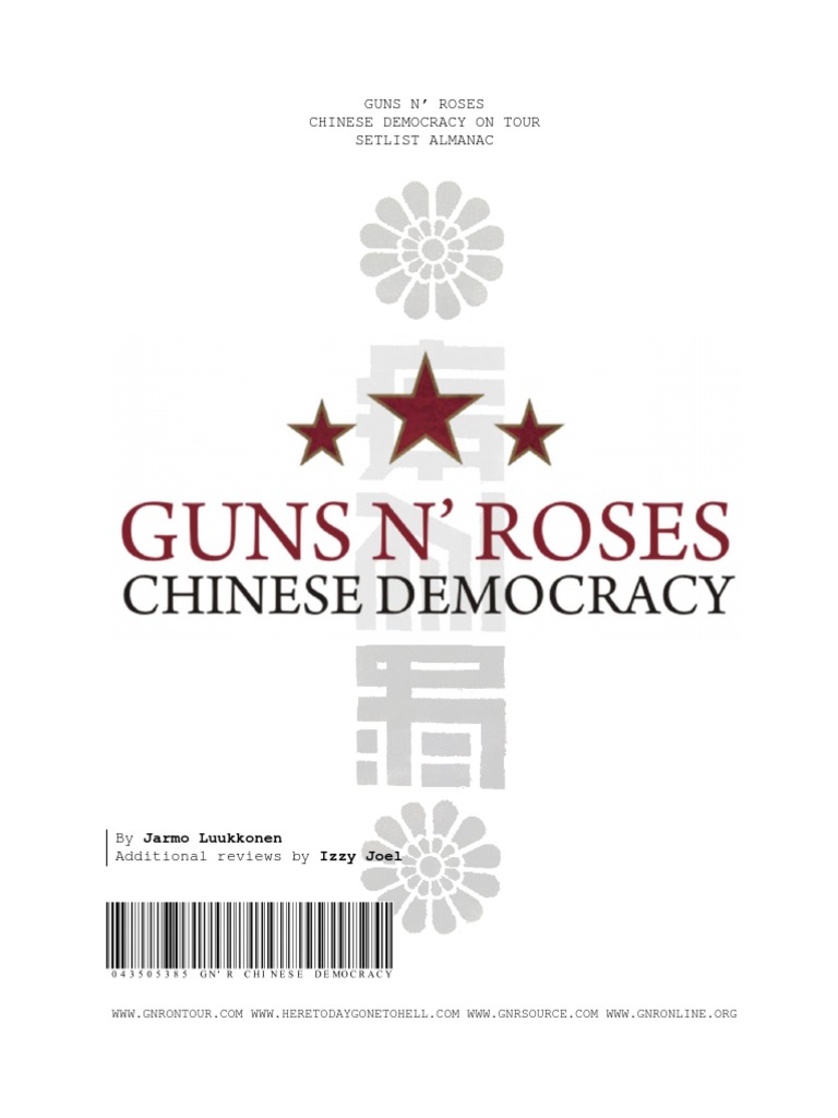 Guns N' Roses Chinese Democracy On Tour Setlist Almanac | PDF | Leisure |  Entertainment (General)