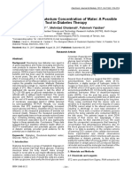 Decreasing of Deuterium Concentration of Water A Possibletool in Diabetes Therapy