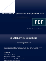 Constructing Questions and Question Tags