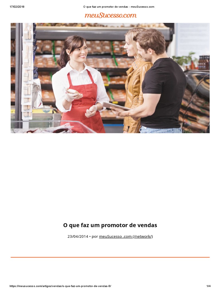 O Que Faz Um Promotor de Vendas | PDF | Marketing | Business
