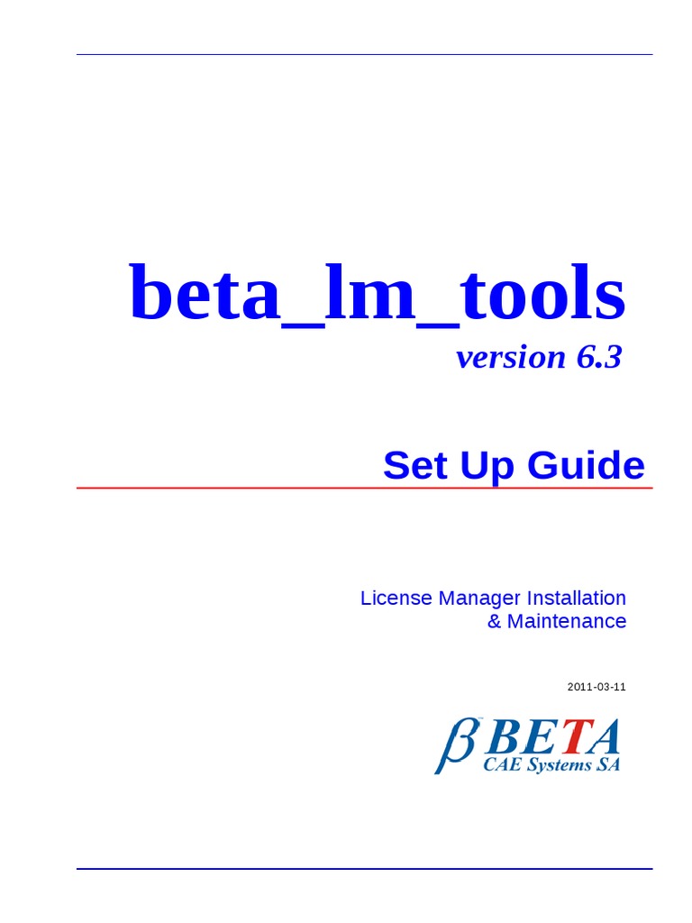 Beta LM Tools Installation Guide | PDF | Installation (Computer ...