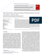 Finite Element Analysis and Material Sensitivity of Peltier Thermoelectric Cells Coolers