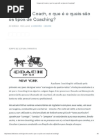 Origem Do Coach, o Que é e Quais São Os Tipos de Coaching