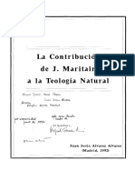 Alvarez, La Contribucion de J Maritain A La Teología Natural PDF