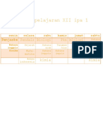 Roster Pelajaran XII Ipa 1