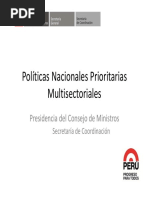 Politicas Nacionales Prioritarias Multisectoriales CEPLAN