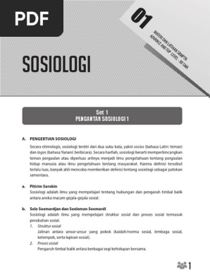 Rangkuman Materi Sosiologi Sbmptn Pdf