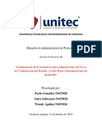 Comparación de La Normativa Para Adquisiciones de La Ley de Contratación Del Estado y La Del Banco Interamericano de Desarrollo