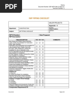 Iwp Piping Checklist: Appendix - 5