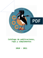 Catálogo de publicaciones,  ropa y complementos  2010 ‐ 2011