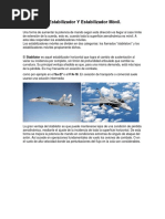 Estabilizador Y Estabilizador Móvil de un avion
