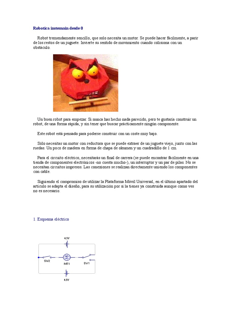 Cucabot Robotica PDF Transistor Robot