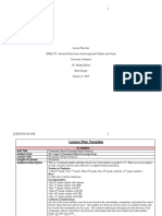 Running Head: LESSON PLAN ONE 1