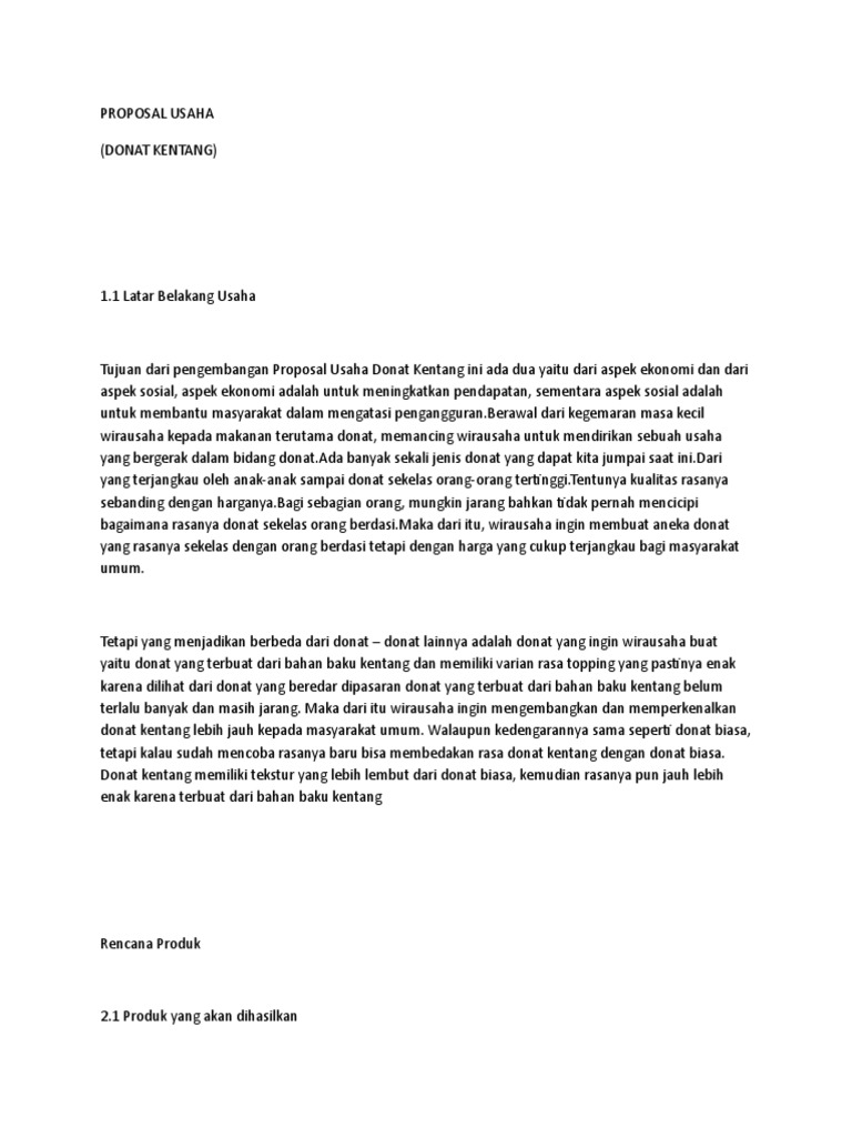 Contoh Powerpoint Proposal Usaha Donat