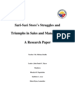 Sari-Sari Store's Struggles and Triumphs in Sales and Management A Research Paper
