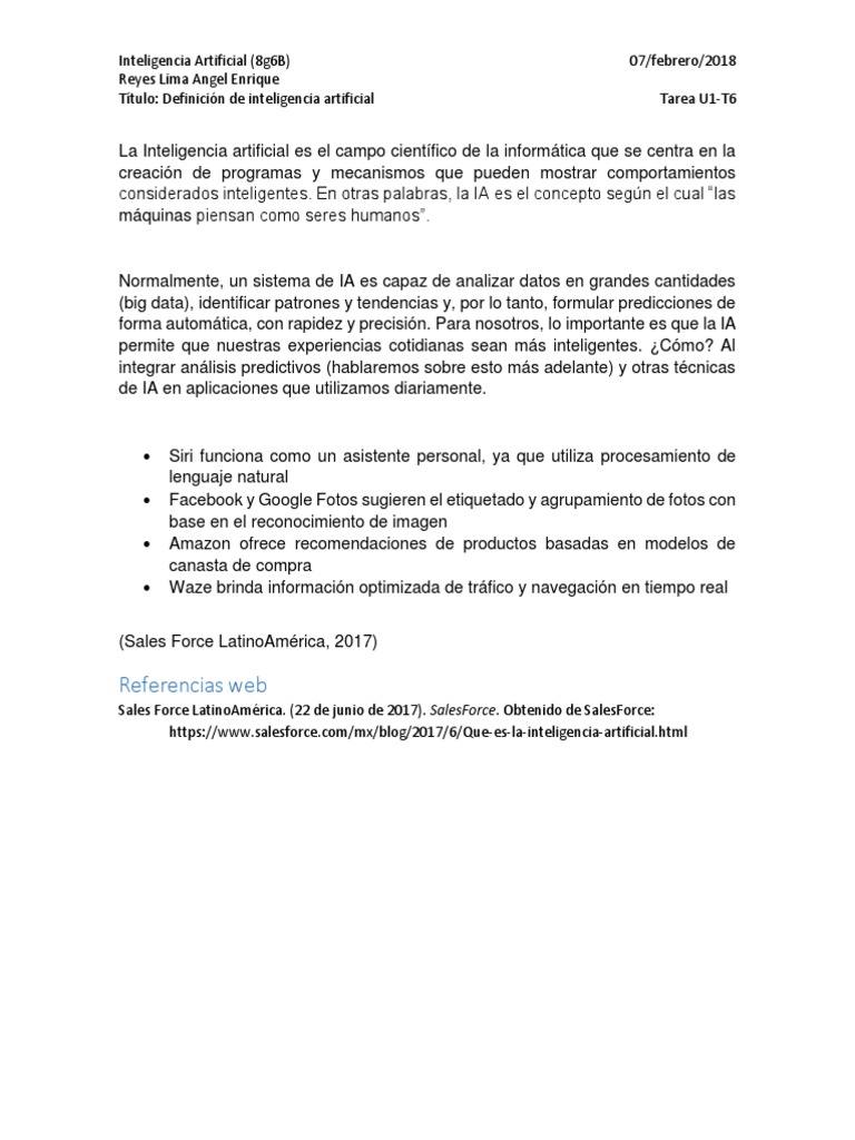 Definición de Inteligencia Artificial | PDF | Juegos y actividades ...