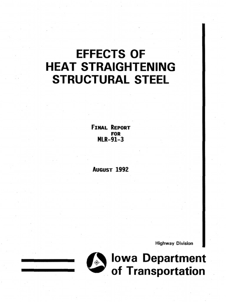 Effects of Heat Striaghening in Structural Steel | PDF | Steel ...
