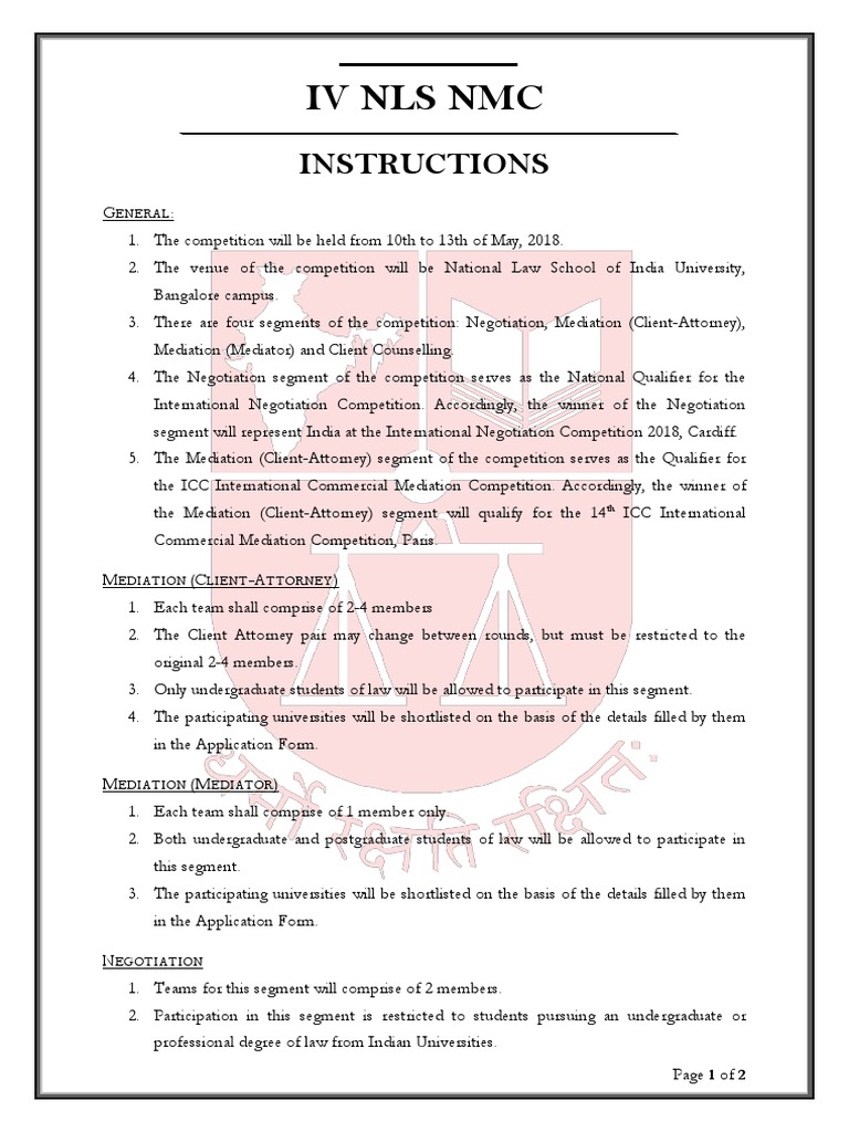 NLS NMC 2025 Competition Guidelines | PDF | Government Information ...