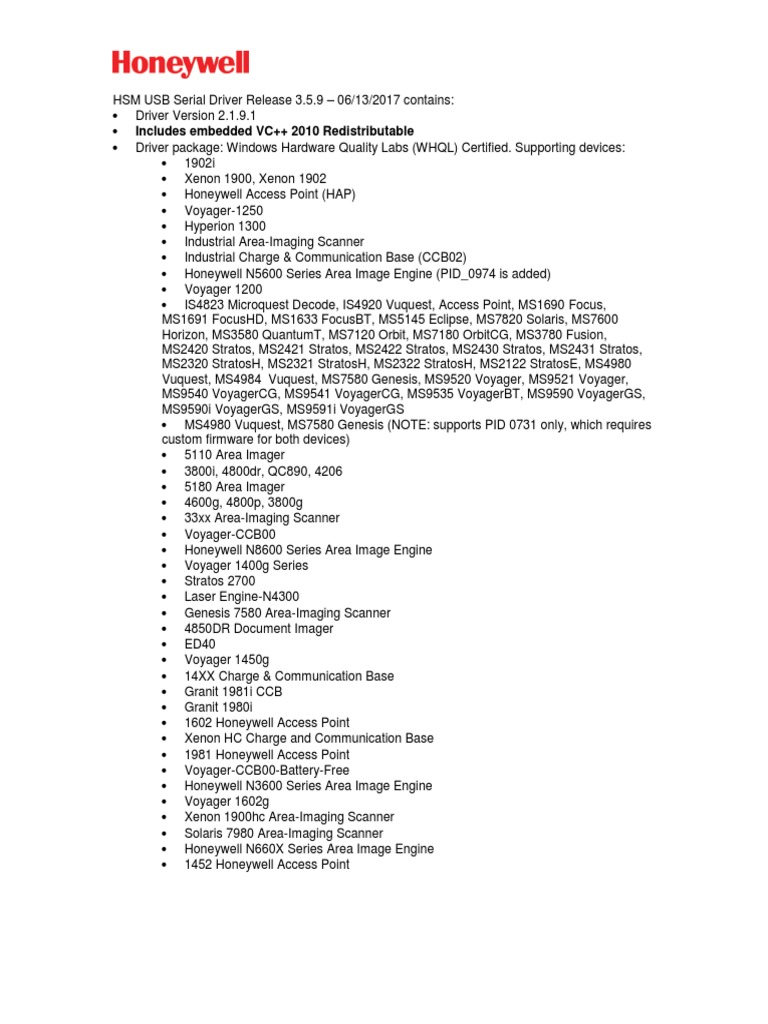 HSM USB Serial Driver 3.5.9 Overview | PDF | Image Scanner | Device Driver
