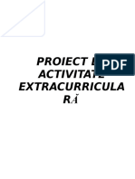 Proiect Activ. Extracurriculara