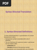 Syntax Directed Translation